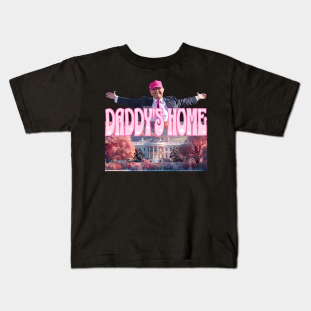 Daddy's Home Real Donald Pink Preppy Edgy Good Man Trump Kids T-Shirt by thavylanita